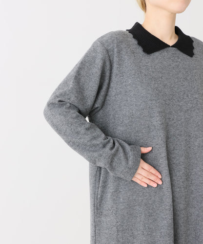 《近日発売》ニット衿ワンピース