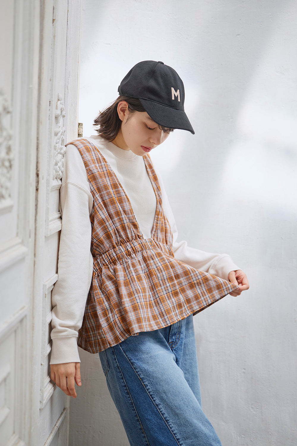 ≪SALE≫ Slub Fleece Crew Neck Tunic