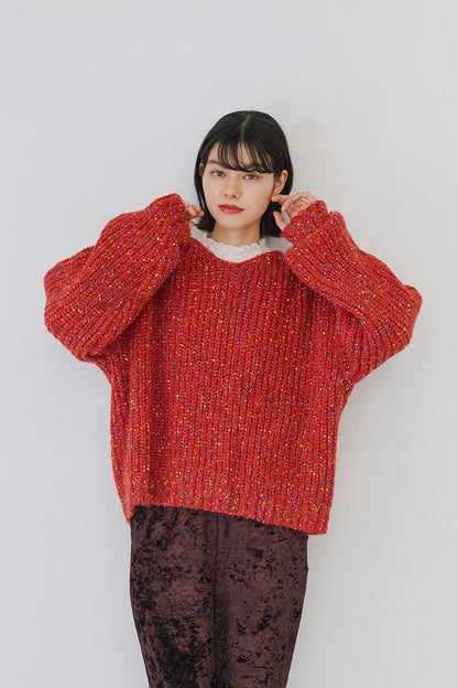 ≪SALE≫【charmmy】カラフルニットプルオーバー