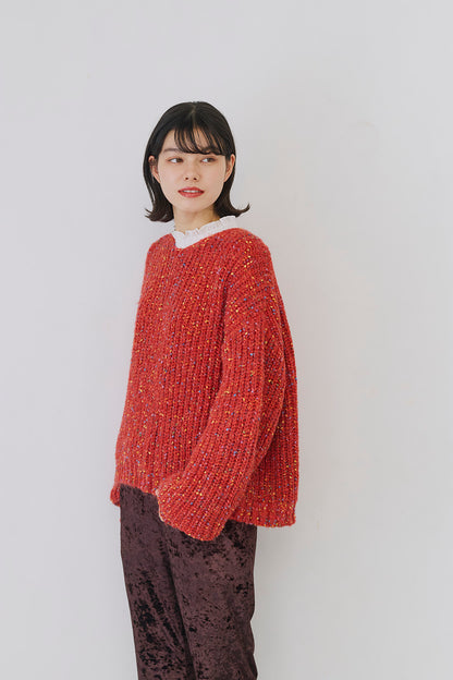 ≪SALE≫【charmmy】カラフルニットプルオーバー