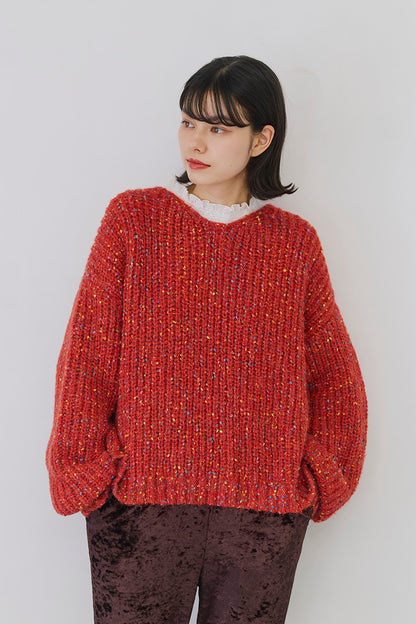 ≪SALE≫【charmmy】カラフルニットプルオーバー