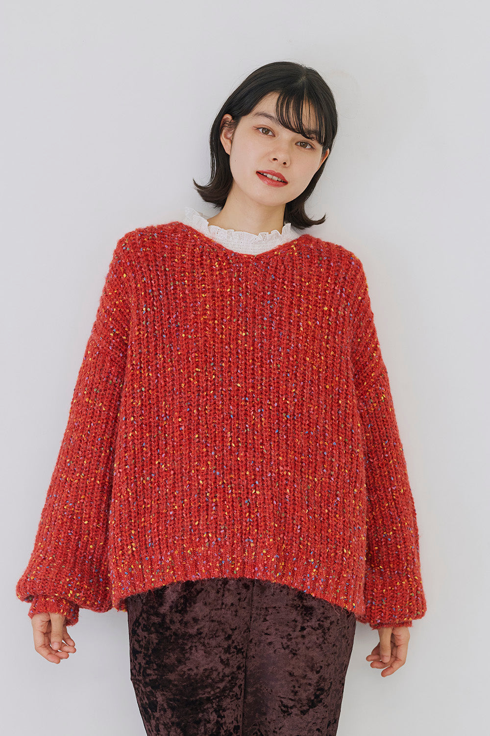 ≪SALE≫【charmmy】カラフルニットプルオーバー