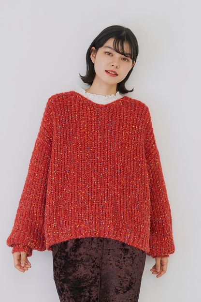 ≪SALE≫【charmmy】カラフルニットプルオーバー