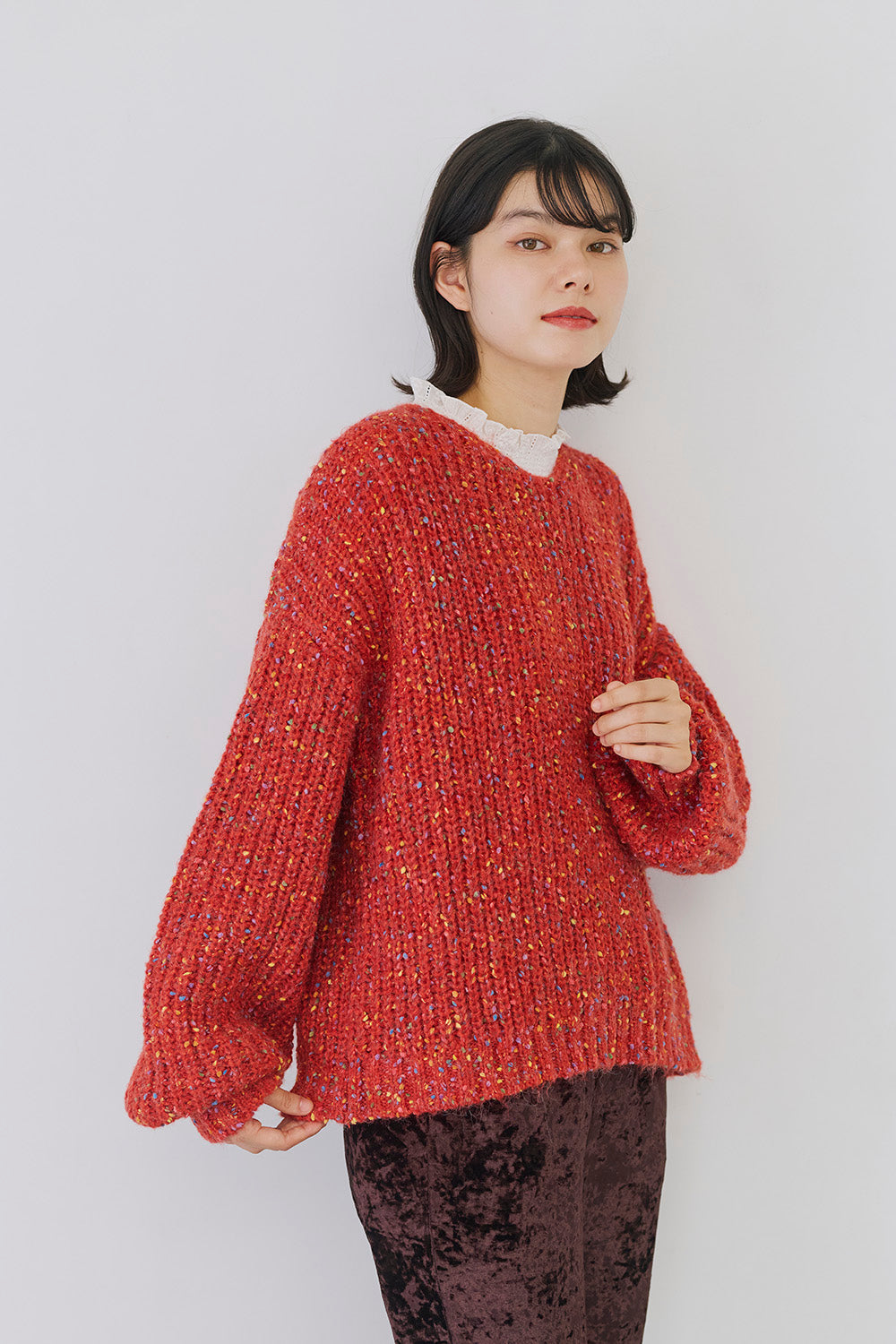 ≪SALE≫【charmmy】カラフルニットプルオーバー