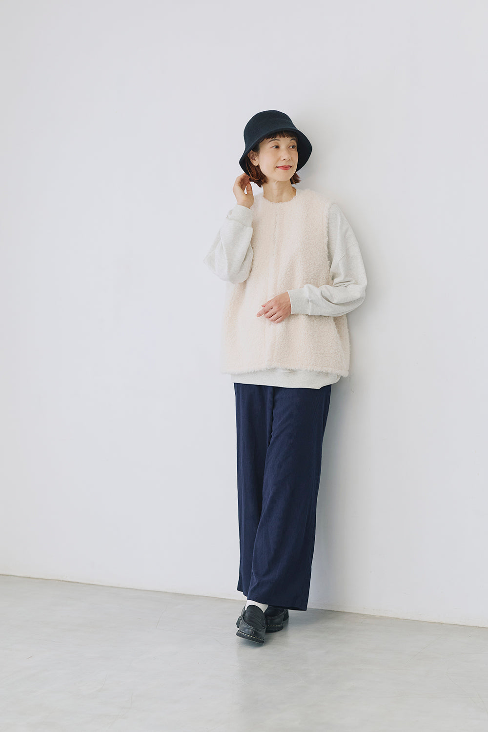 カットコーデュロイイージーカーブパンツ
