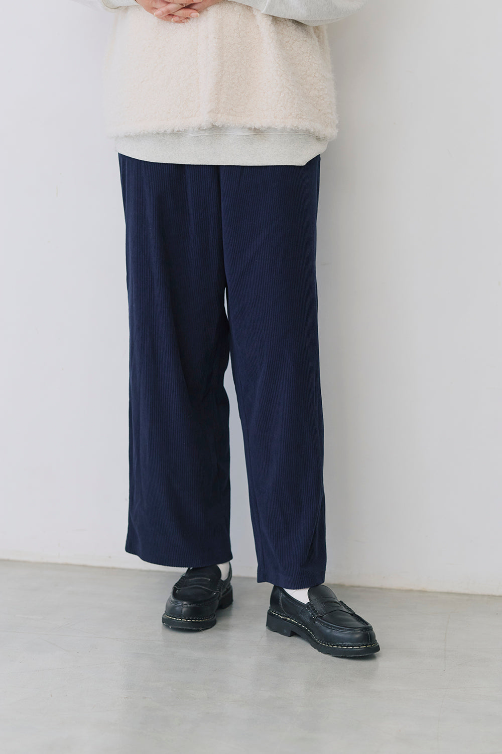 カットコーデュロイイージーカーブパンツ