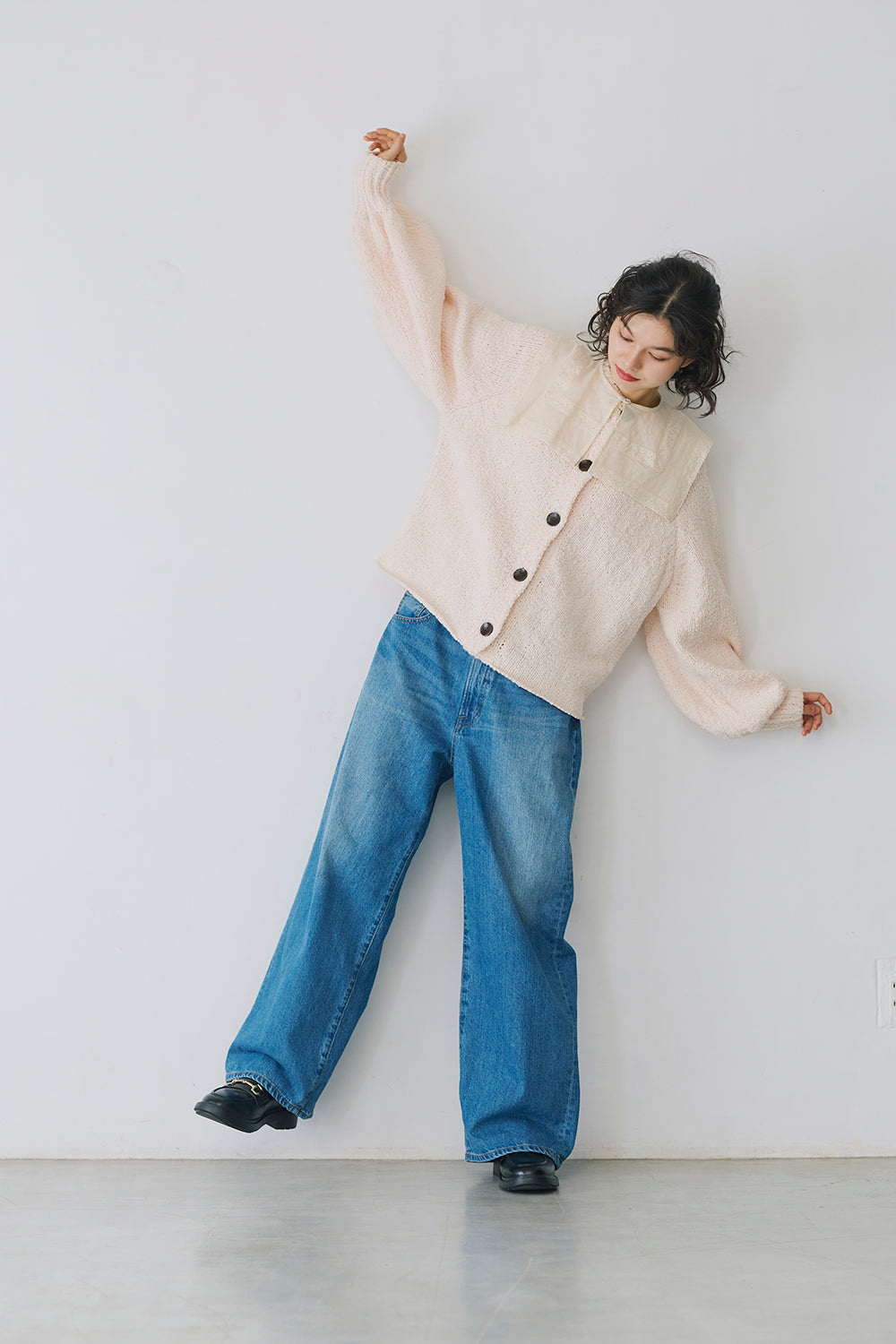 イージーストレートワイドパンツ