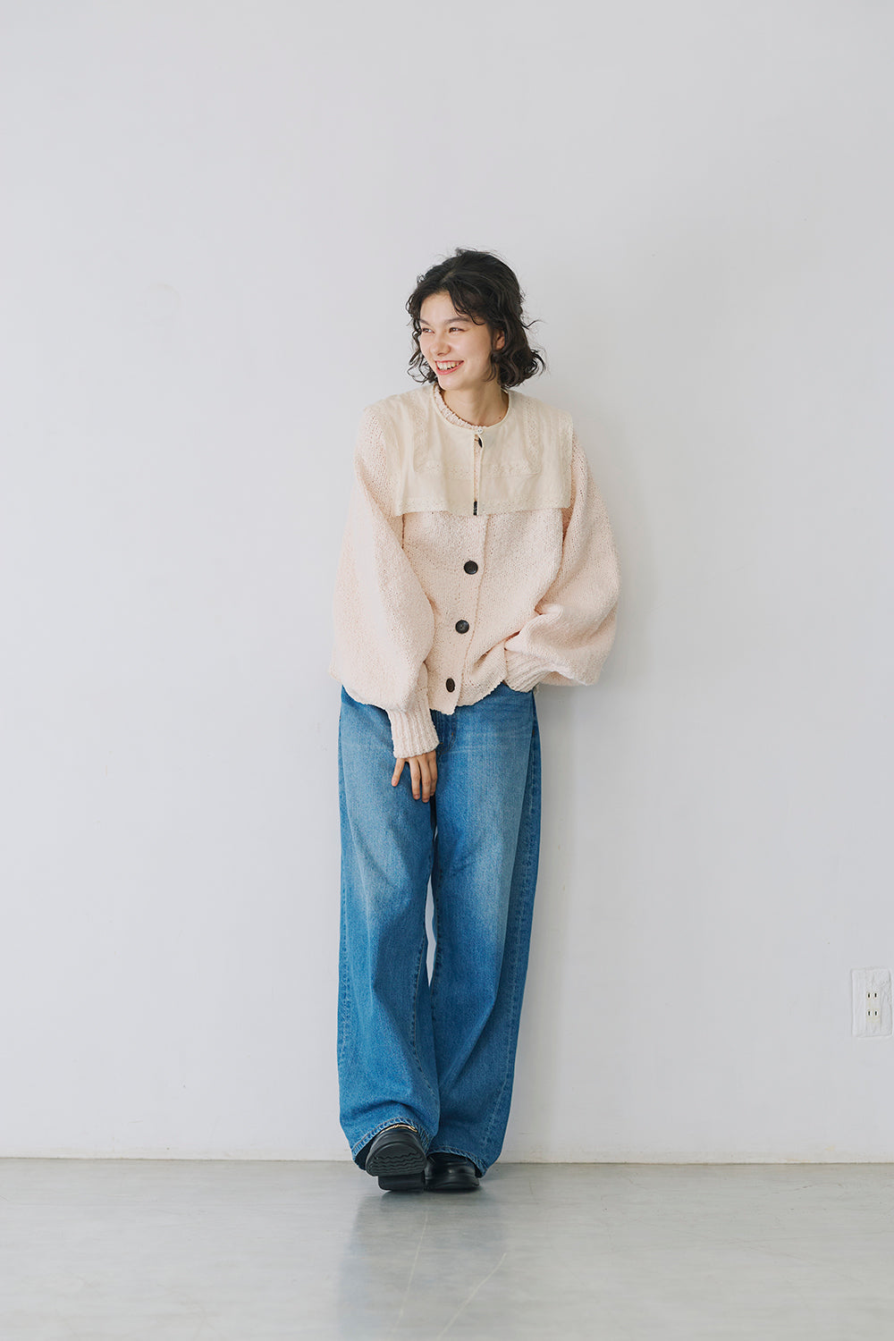 イージーストレートワイドパンツ