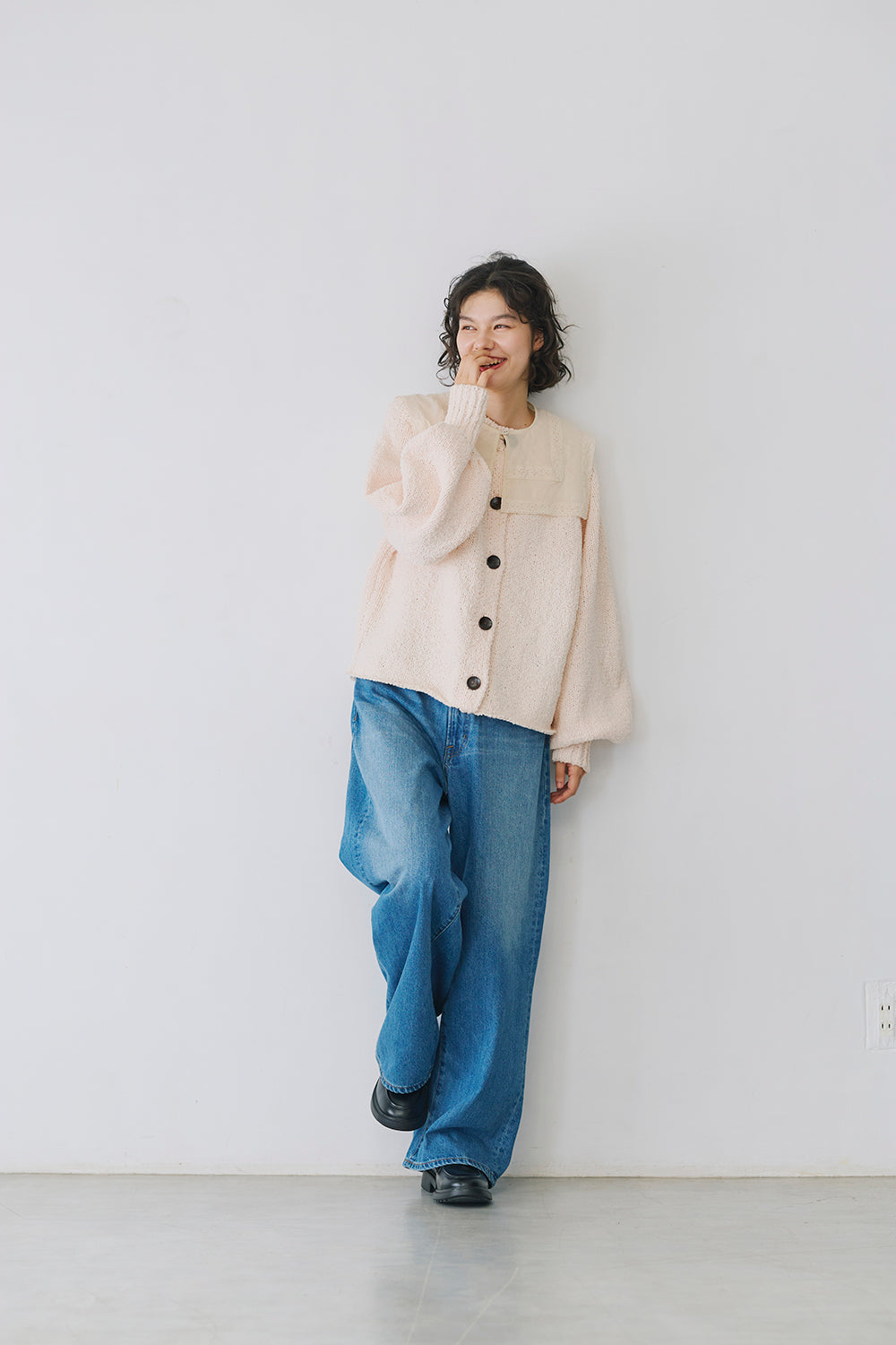 イージーストレートワイドパンツ