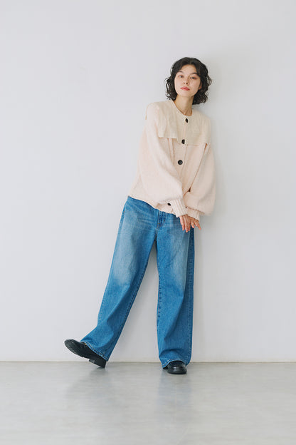 イージーストレートワイドパンツ