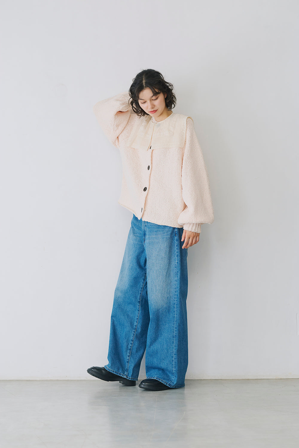 イージーストレートワイドパンツ