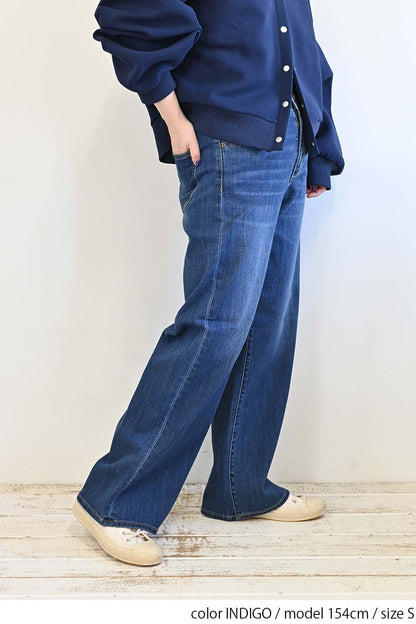 やわらかイージーワイドデニム+3cm