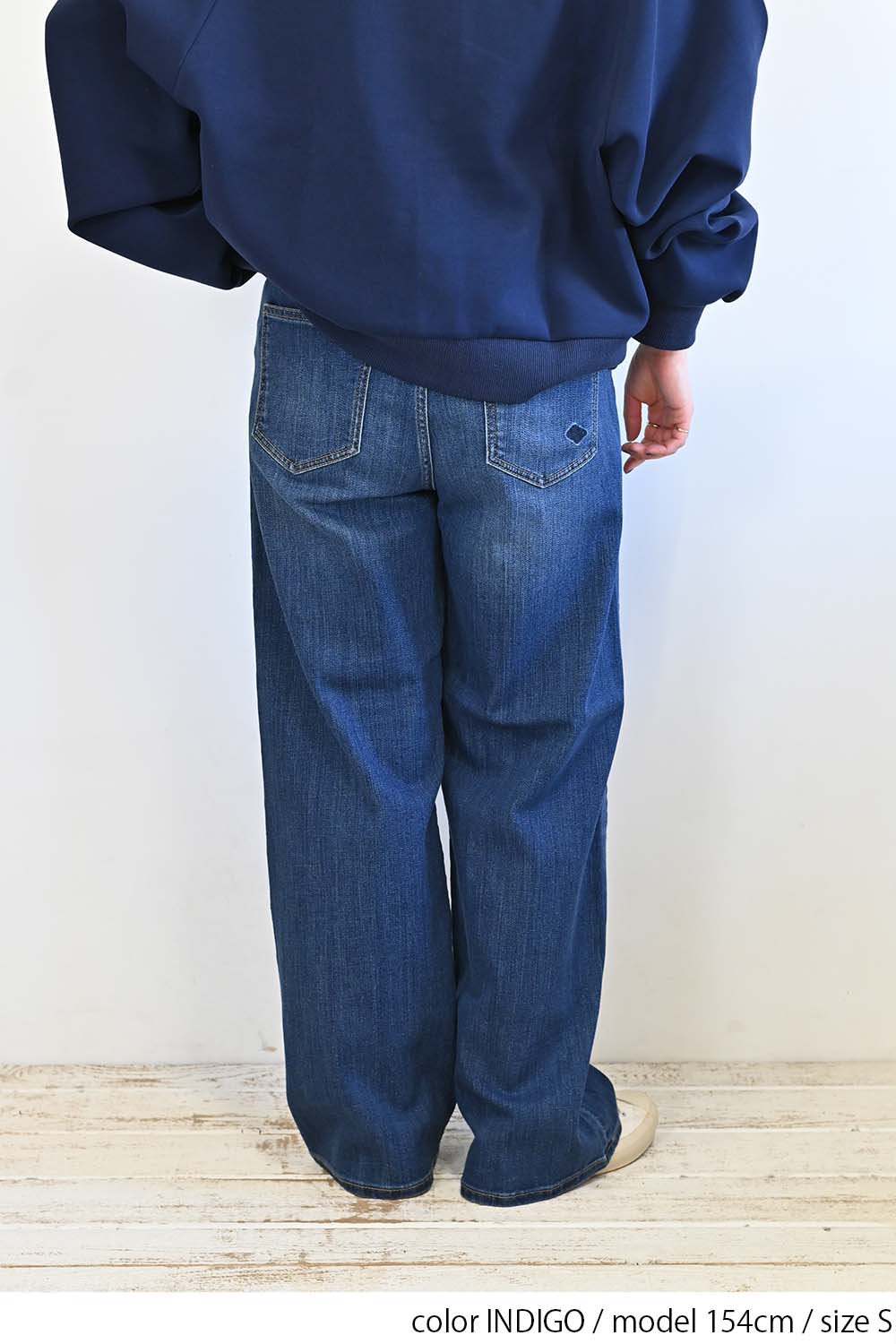 やわらかイージーワイドデニム+3cm