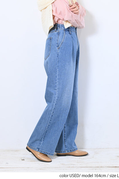 ≪SALE≫Easy Tuck Wide Pants