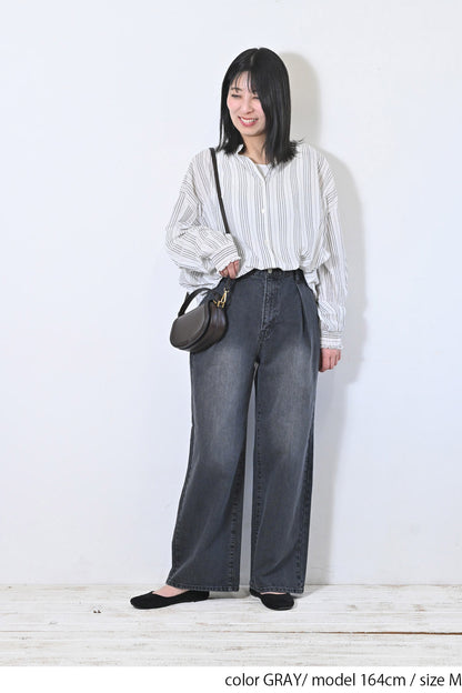 ≪SALE≫Easy Tuck Wide Pants