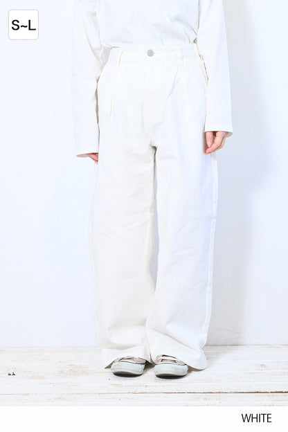 ≪SALE≫Easy Tuck Wide Pants