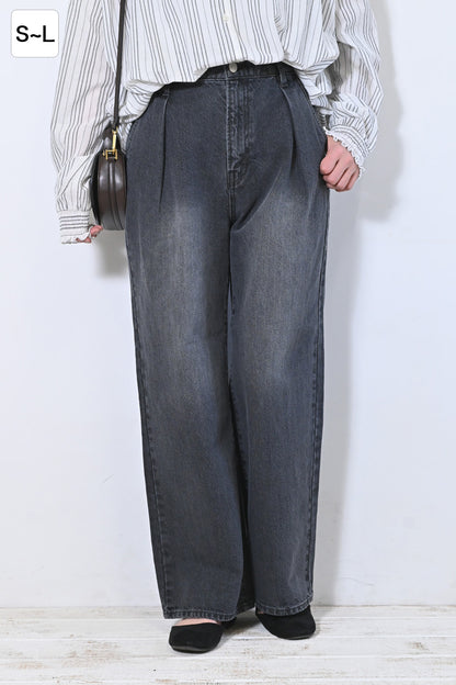 ≪SALE≫Easy Tuck Wide Pants