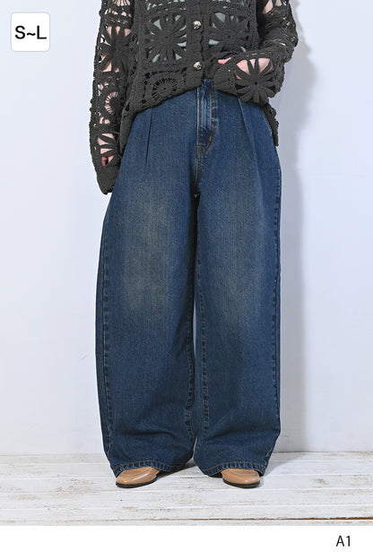 ≪SALE≫Easy Tuck Wide Pants