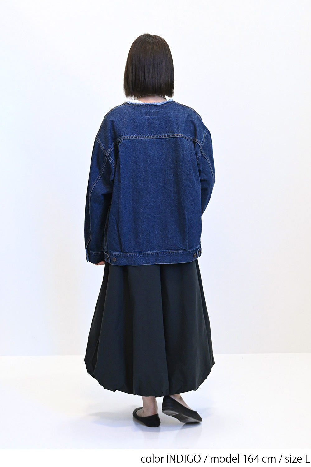≪SALE≫Collarless Denim Jacket ②