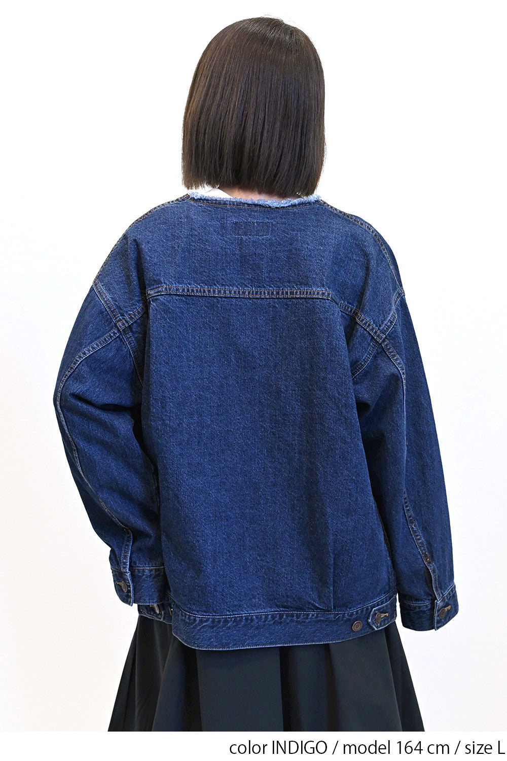 ≪SALE≫Collarless Denim Jacket ②