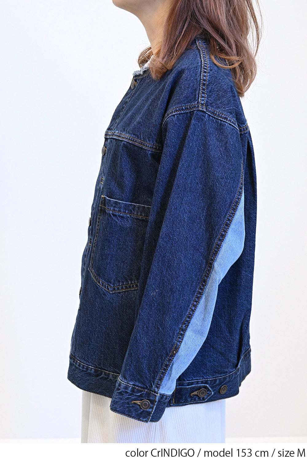 ≪SALE≫Collarless Denim Jacket ②