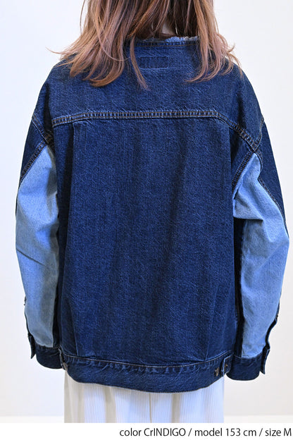 ≪SALE≫Collarless Denim Jacket ②