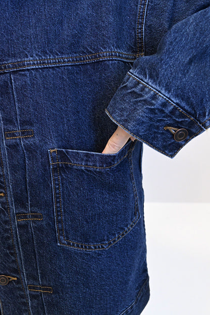≪SALE≫Collarless Denim Jacket ②