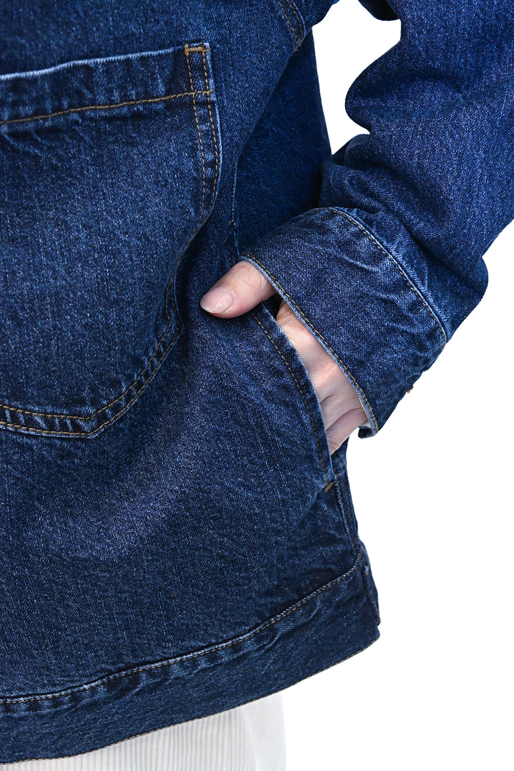 ≪SALE≫Collarless Denim Jacket ②