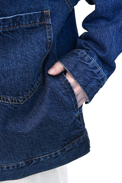 ≪SALE≫Collarless Denim Jacket ②