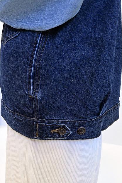 ≪SALE≫Collarless Denim Jacket ②