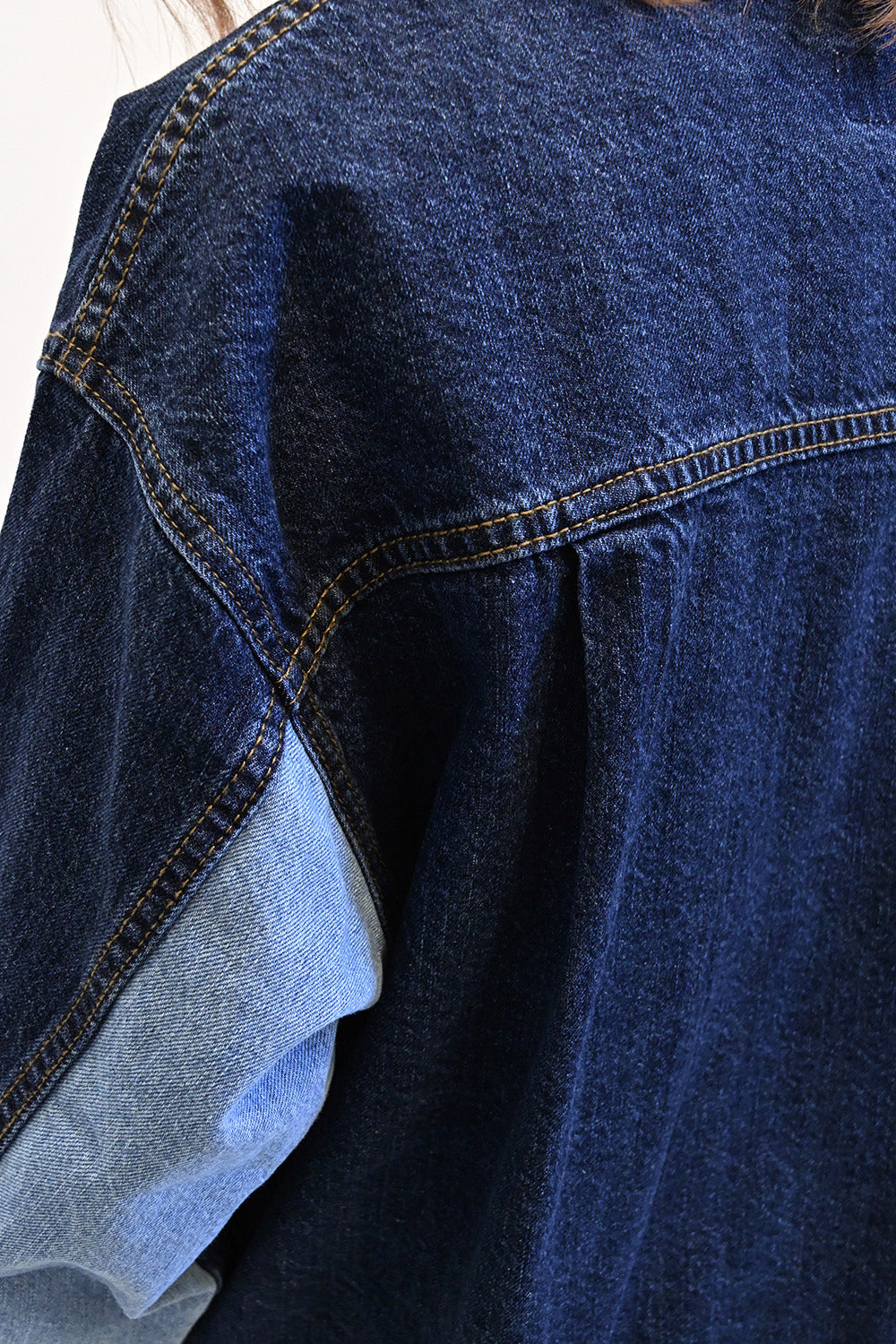 ≪SALE≫Collarless Denim Jacket ②