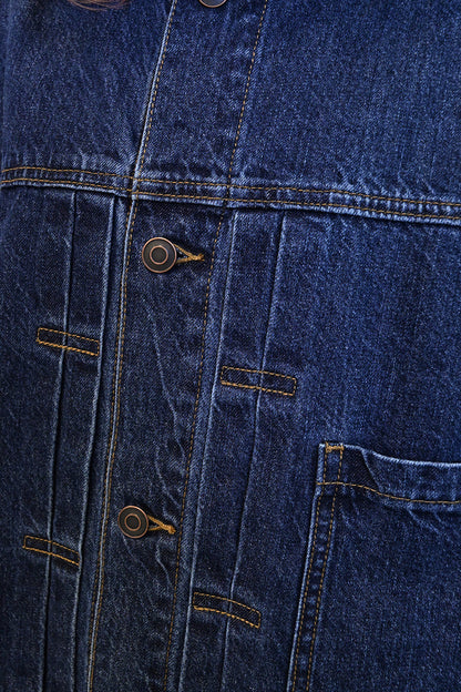 ≪SALE≫Collarless Denim Jacket ②