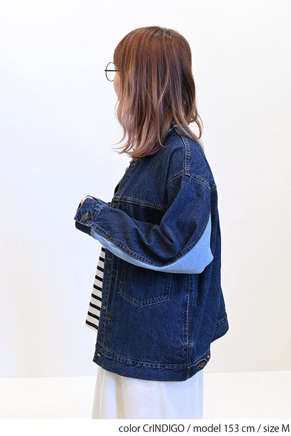 ≪SALE≫Collarless Denim Jacket ②