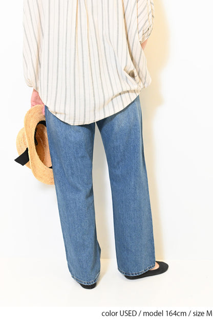 イージーストレートデニムパンツ
