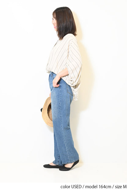 イージーストレートデニムパンツ