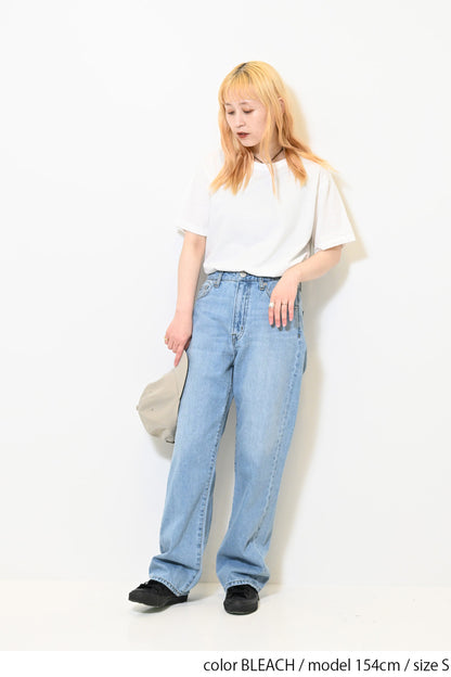イージーストレートデニムパンツ