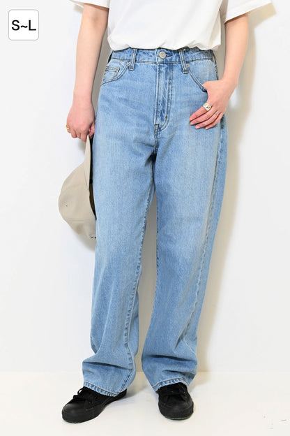 イージーストレートデニムパンツ