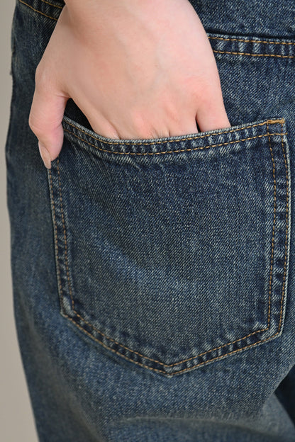 イージーストレートデニムパンツ