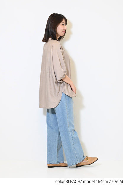 イージーストレートワイドパンツ