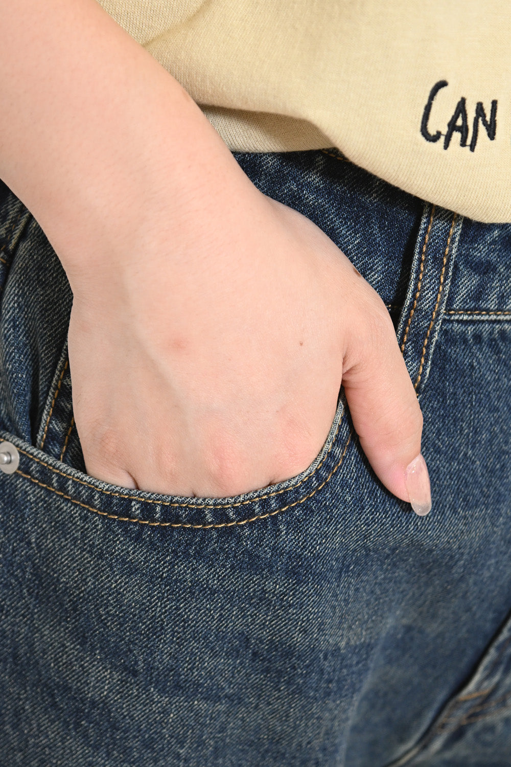 イージーストレートワイドパンツ