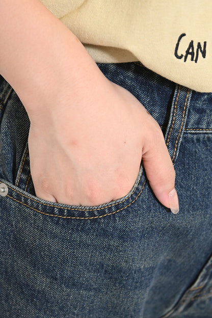 イージーストレートワイドパンツ