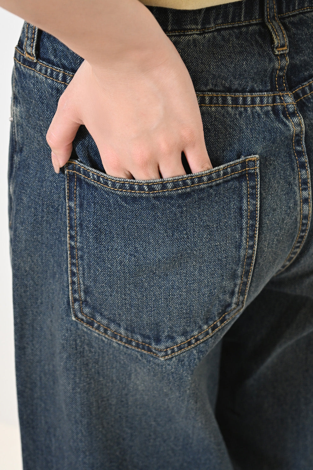 イージーストレートワイドパンツ