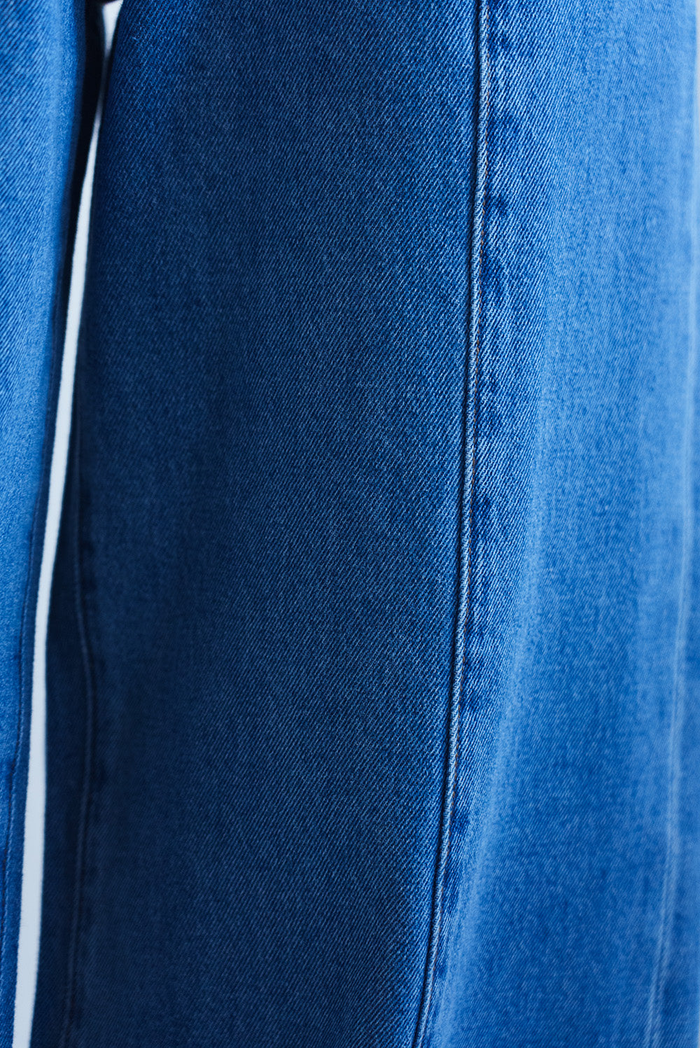 切り替えバギーデニムパンツ