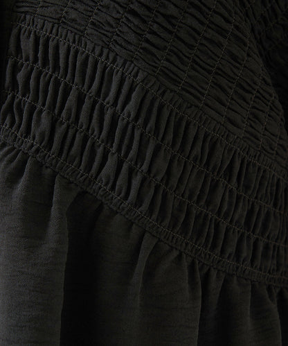 《Coming soon》Shirred V-neck vest