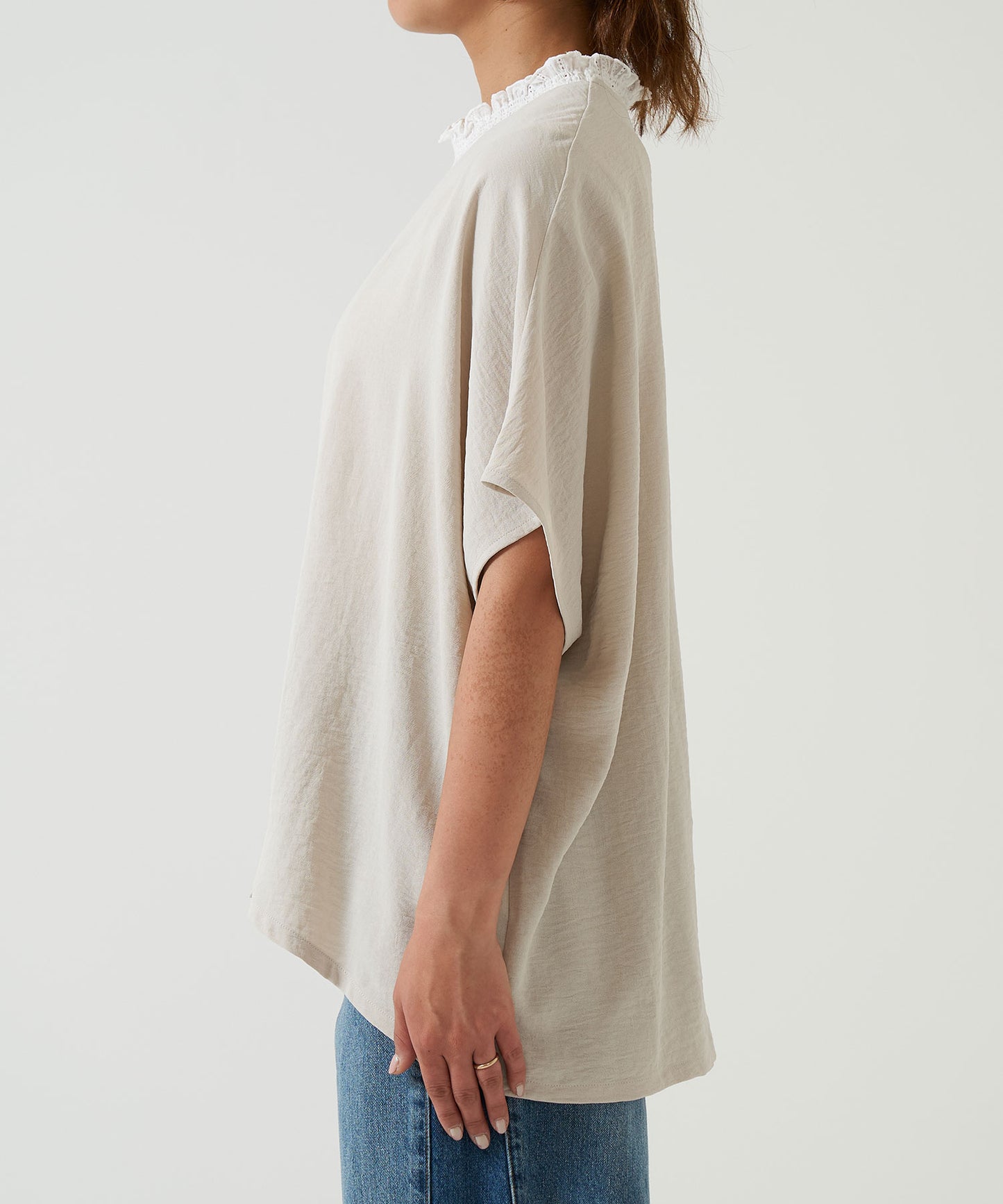 《Coming soon》Textured satin dolman cardigan