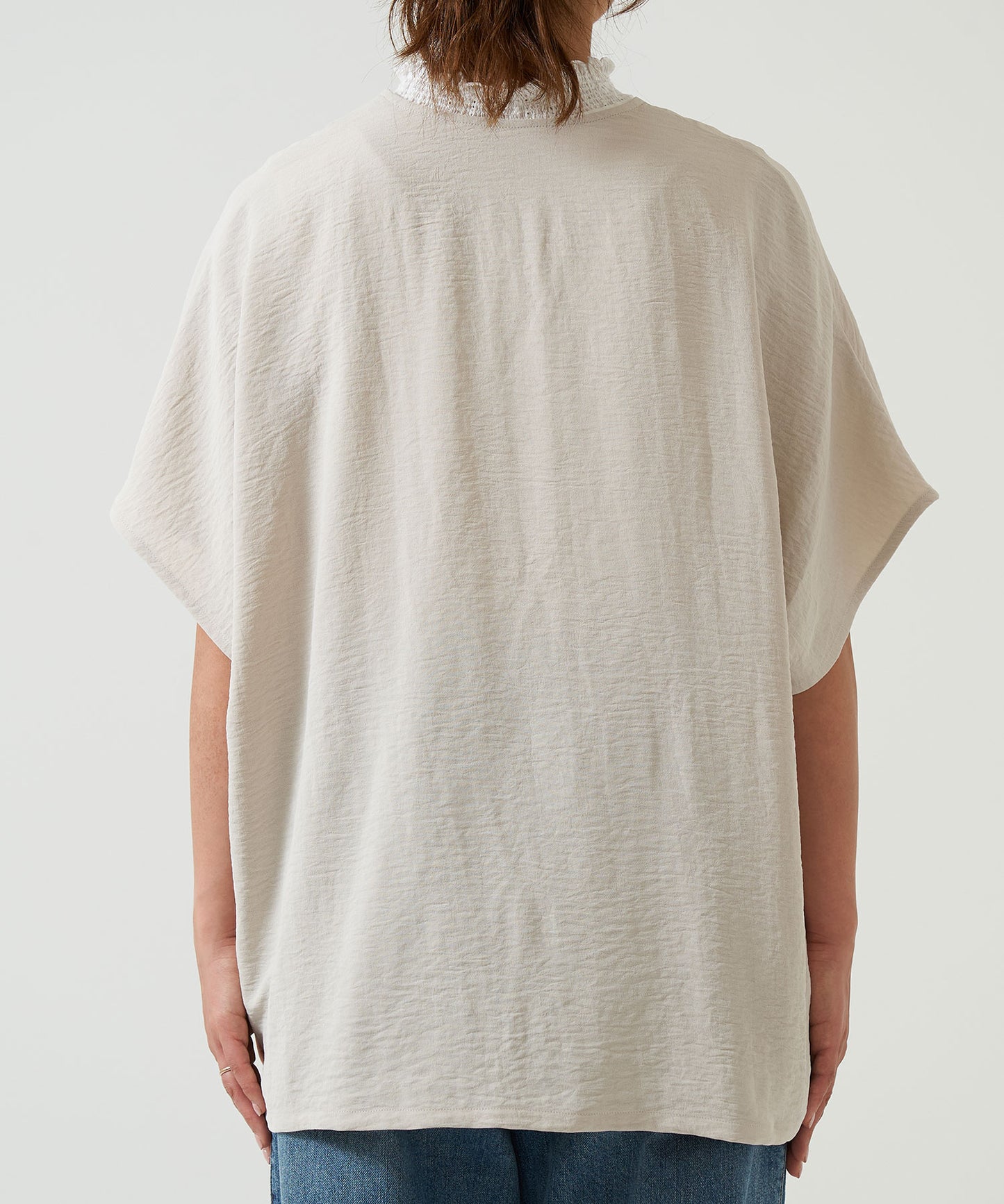 《Coming soon》Textured satin dolman cardigan