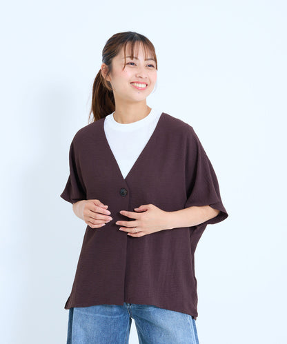 《6月30日新色入荷》【接触冷感×吸水速乾】シボサテンドルマンカーデ