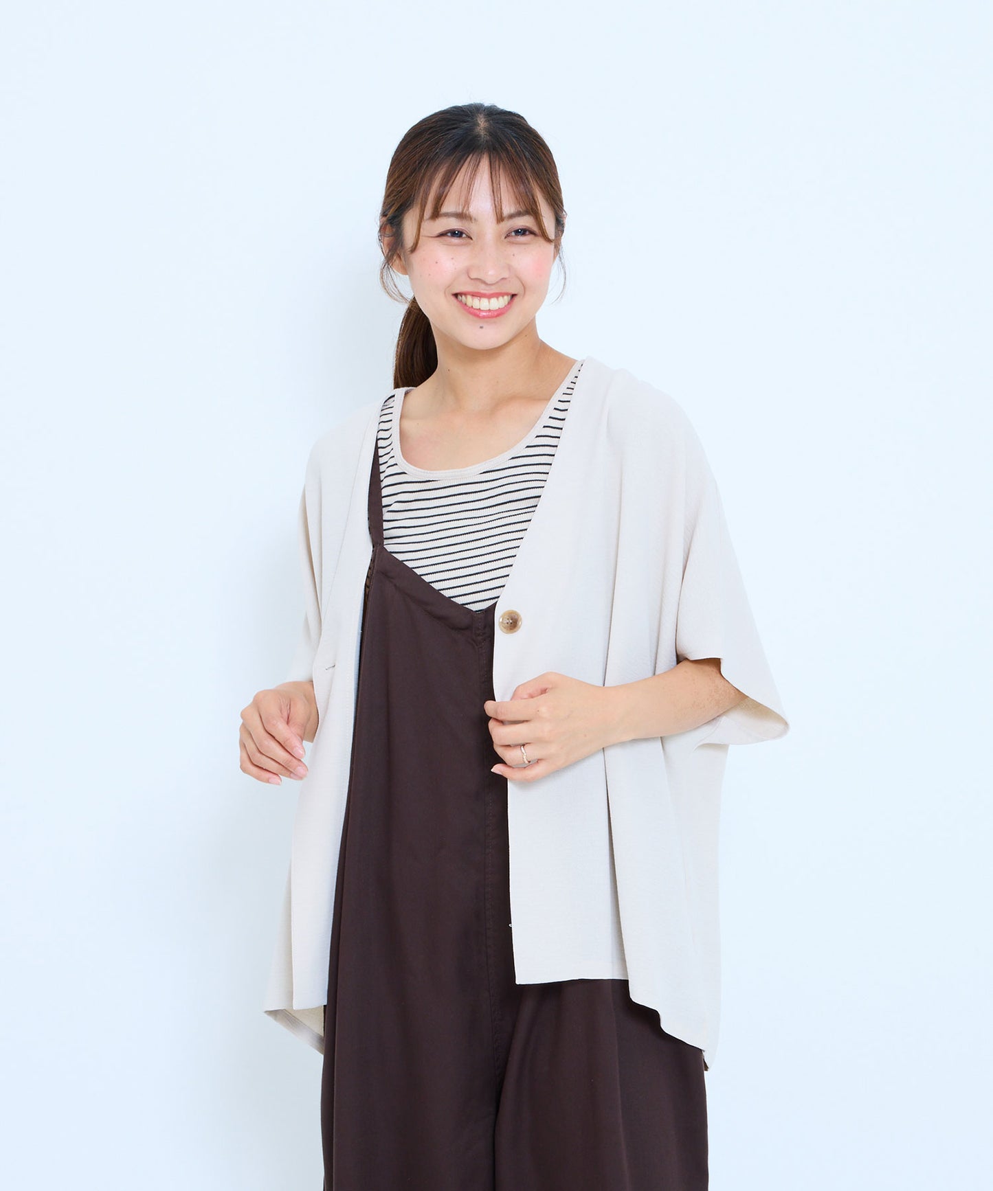 《6月30日新色入荷》【接触冷感×吸水速乾】シボサテンドルマンカーデ