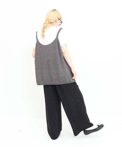 《7月3日入荷予定》【接触冷感/吸水速乾】シボドットイージーワイドパンツ