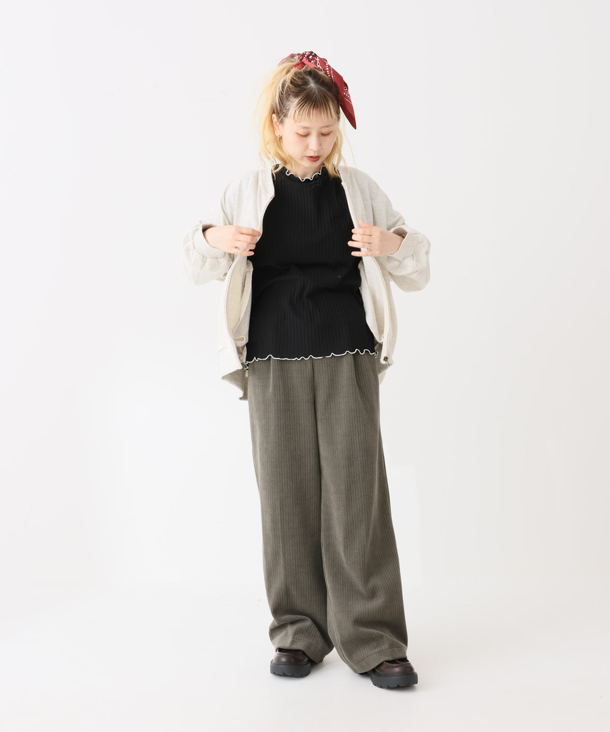 カーキ / 154cm / M(丈長め)